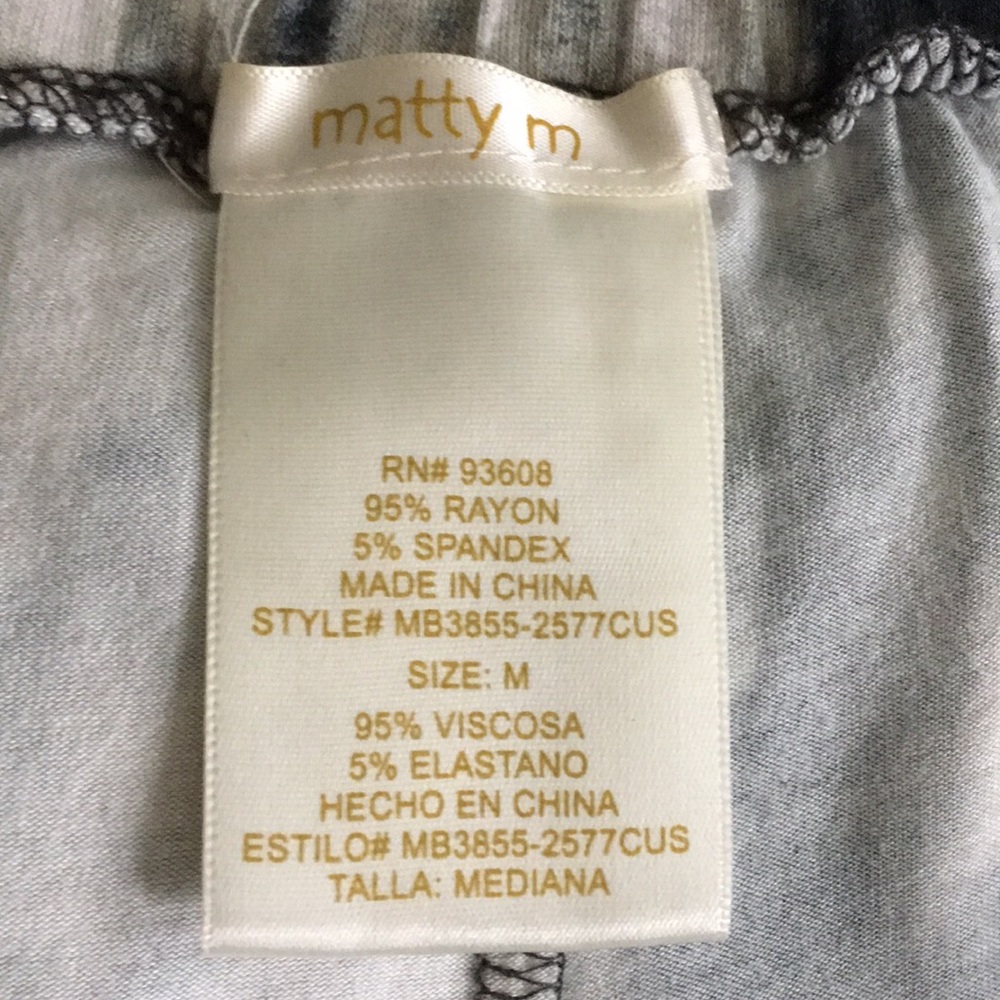 MATTY M Leggings  Gray and Black Size M Super Cute - Picture 6 of 8